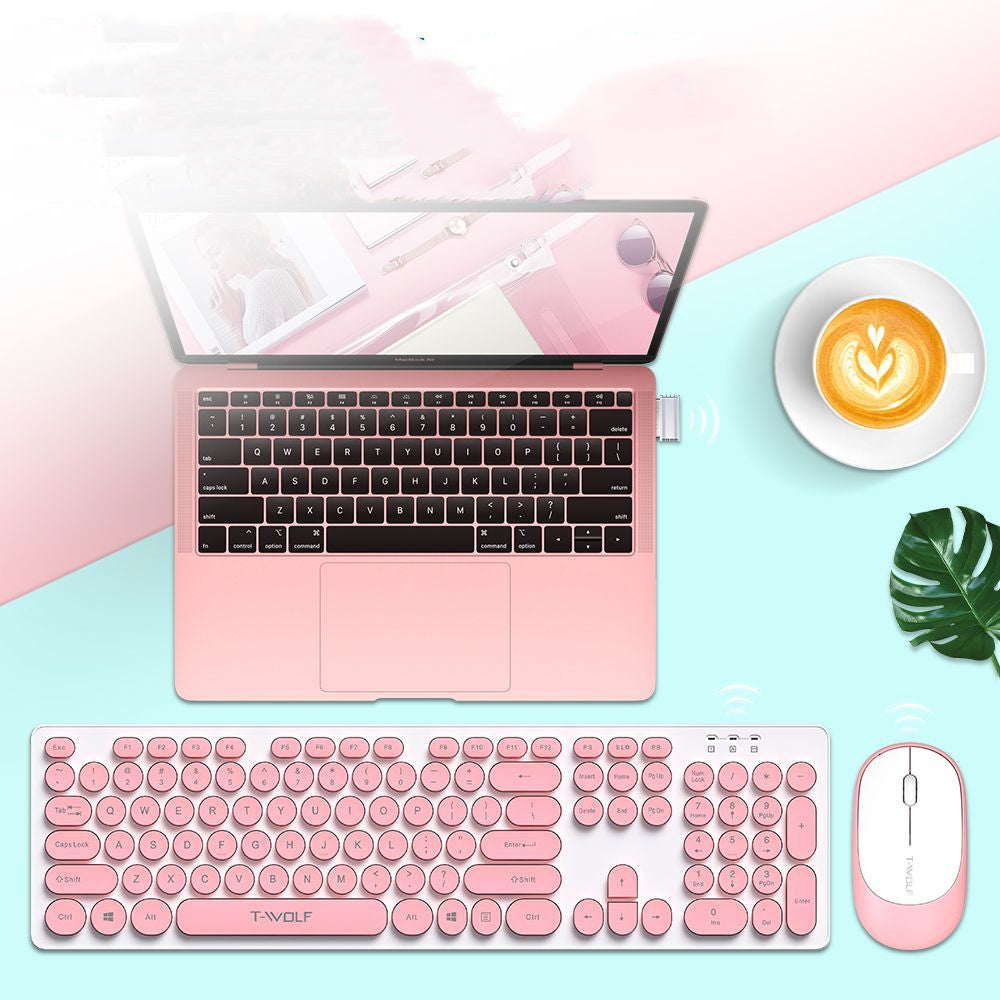 Wireless Keyboard and Mouse Set for Office Laptop