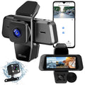 1080P FUD 3-Channel WiFi Dash Cam 170° Wide Angle Triple Car Camera