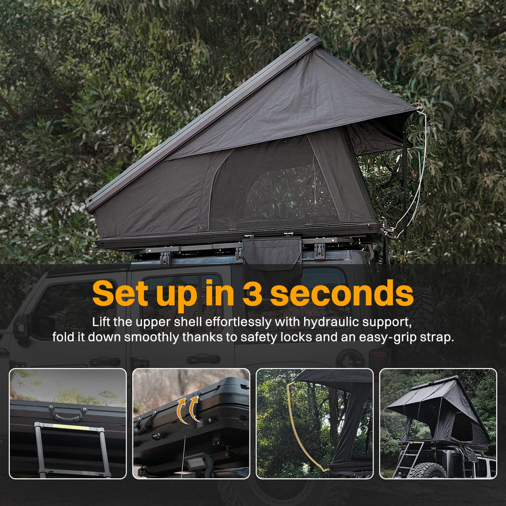 Roof Top Tent Hardshell Rooftop Tent For Van SUV Truck Car Overland