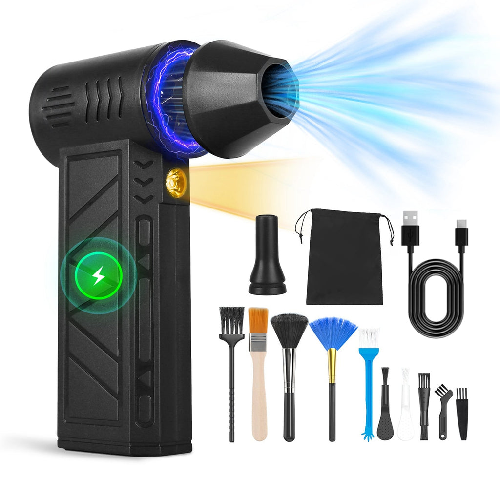 1Pc Compressed Air Duster with LED Light, up to 150000RPM Speed for PC