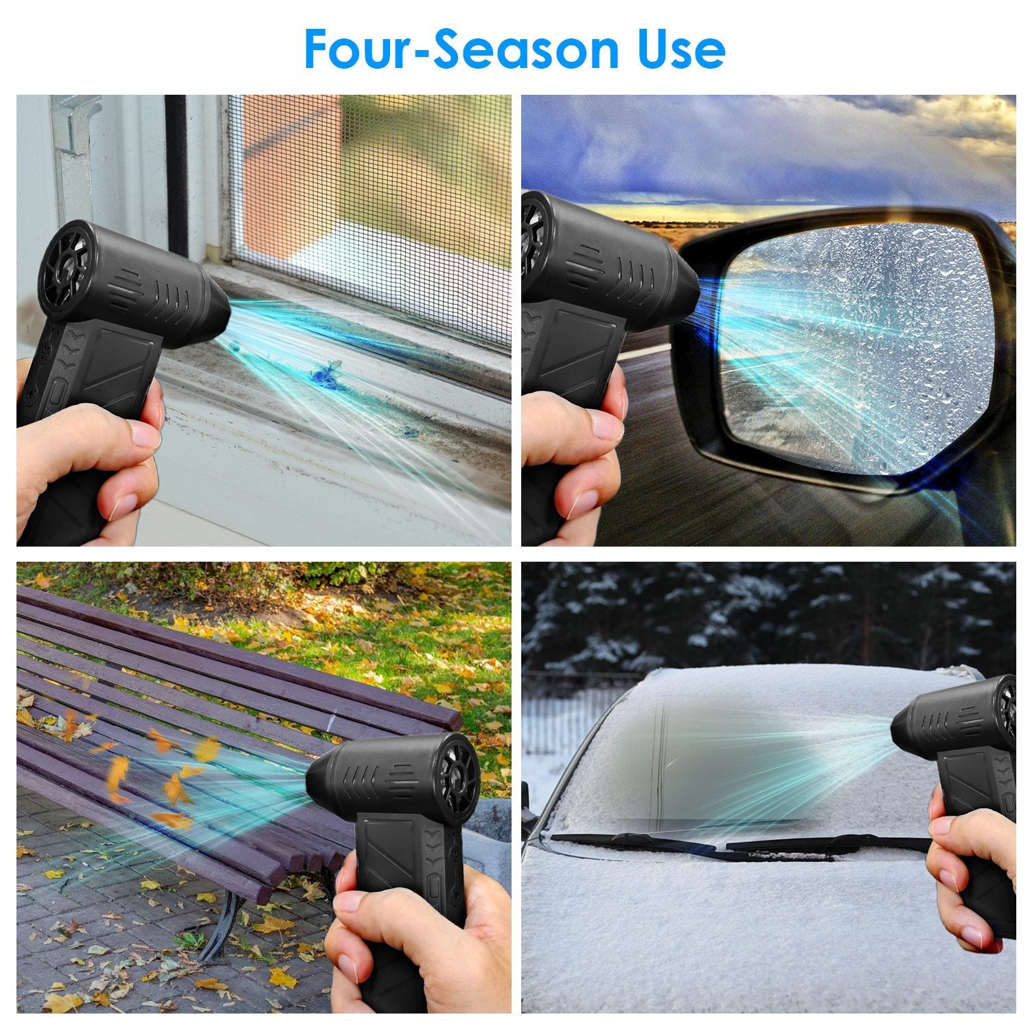 1Pc Compressed Air Duster with LED Light, up to 150000RPM Speed for PC
