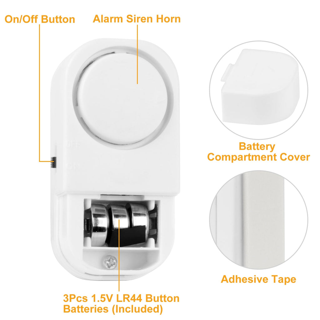 1 Set Wireless Window Door Magnet Alarms Magnetic Sensor Security