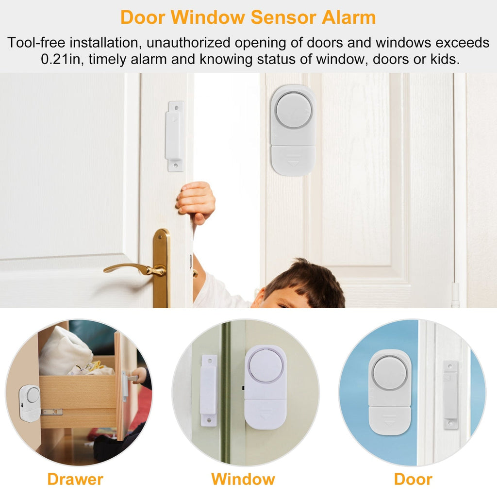 1 Set Wireless Window Door Magnet Alarms Magnetic Sensor Security