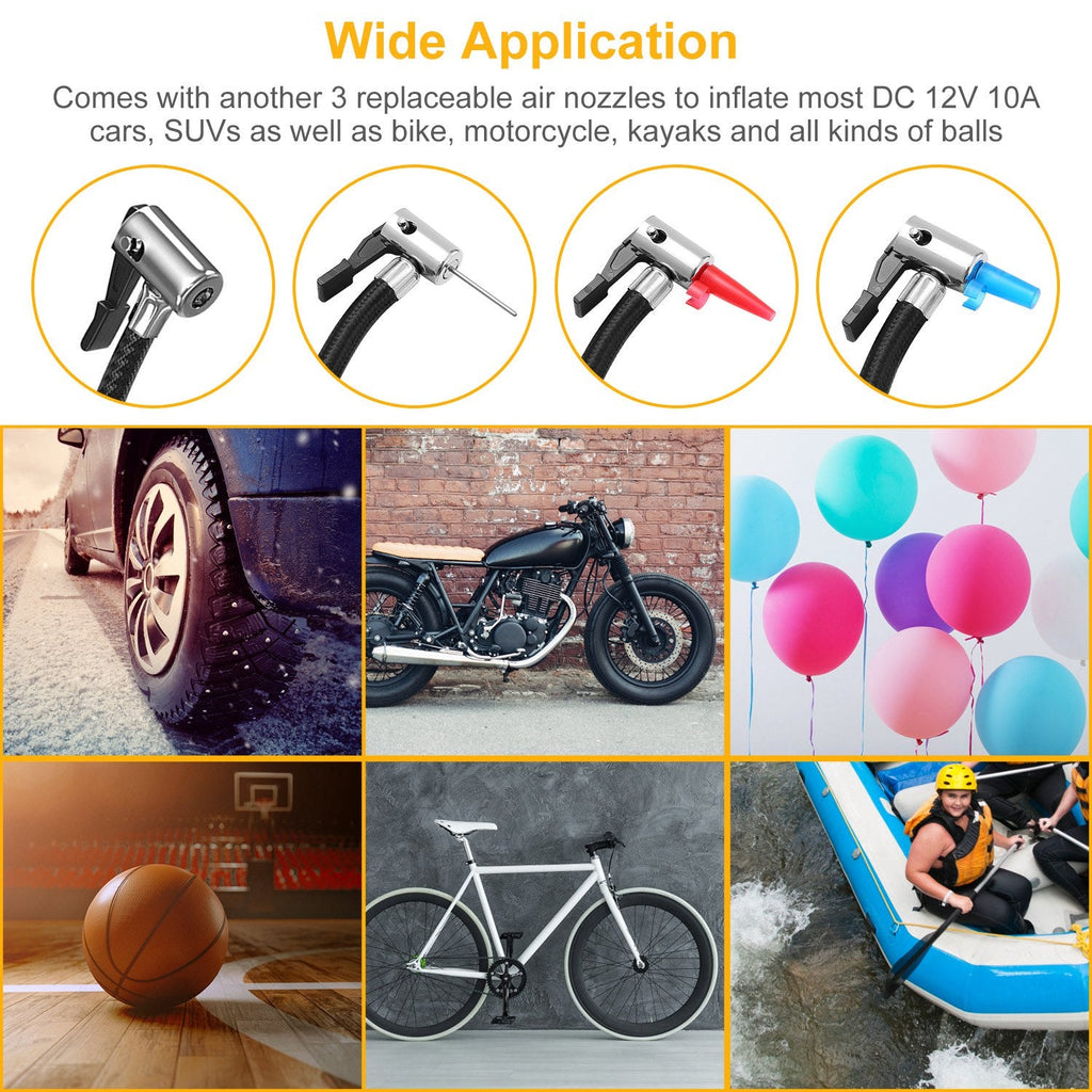 Tire Inflator 12V DC 120W 150PSI With LCD Electric Air Compressor 25L