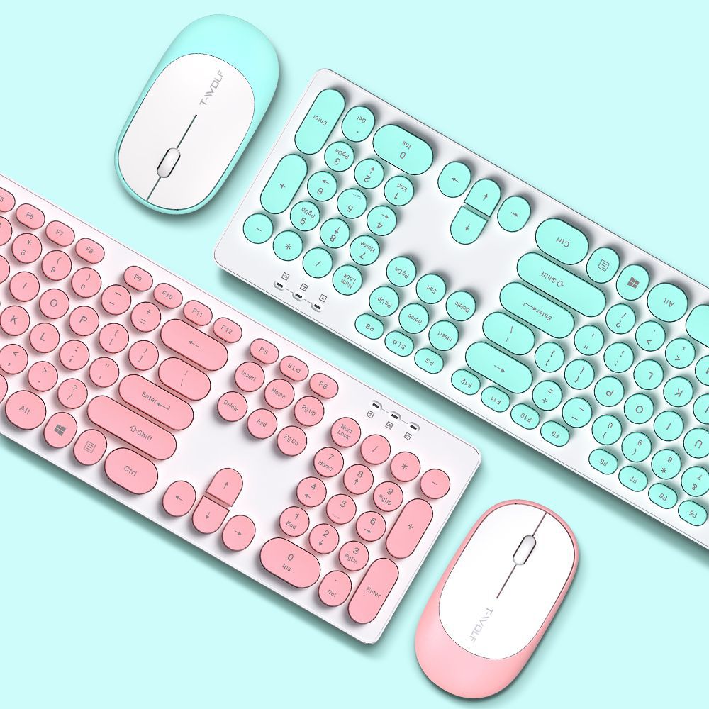 Wireless Keyboard and Mouse Set for Office Laptop