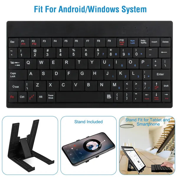 80-Key Wired Keyboard Mini USB Connector Keyboard Portable Durable