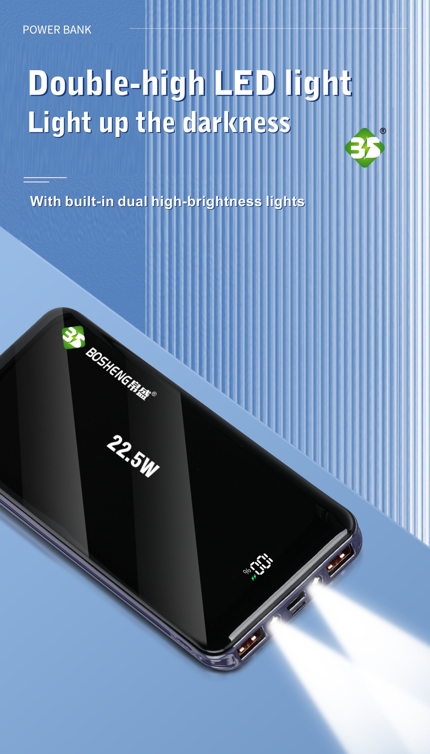 Portable Power Bank Fast Charging Universal Battery Pack For iPhone,