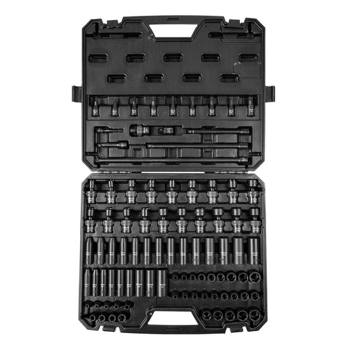 VEVOR Drive Impact Socket Set 6 Point Cr-Mo Alloy Steel For Auto