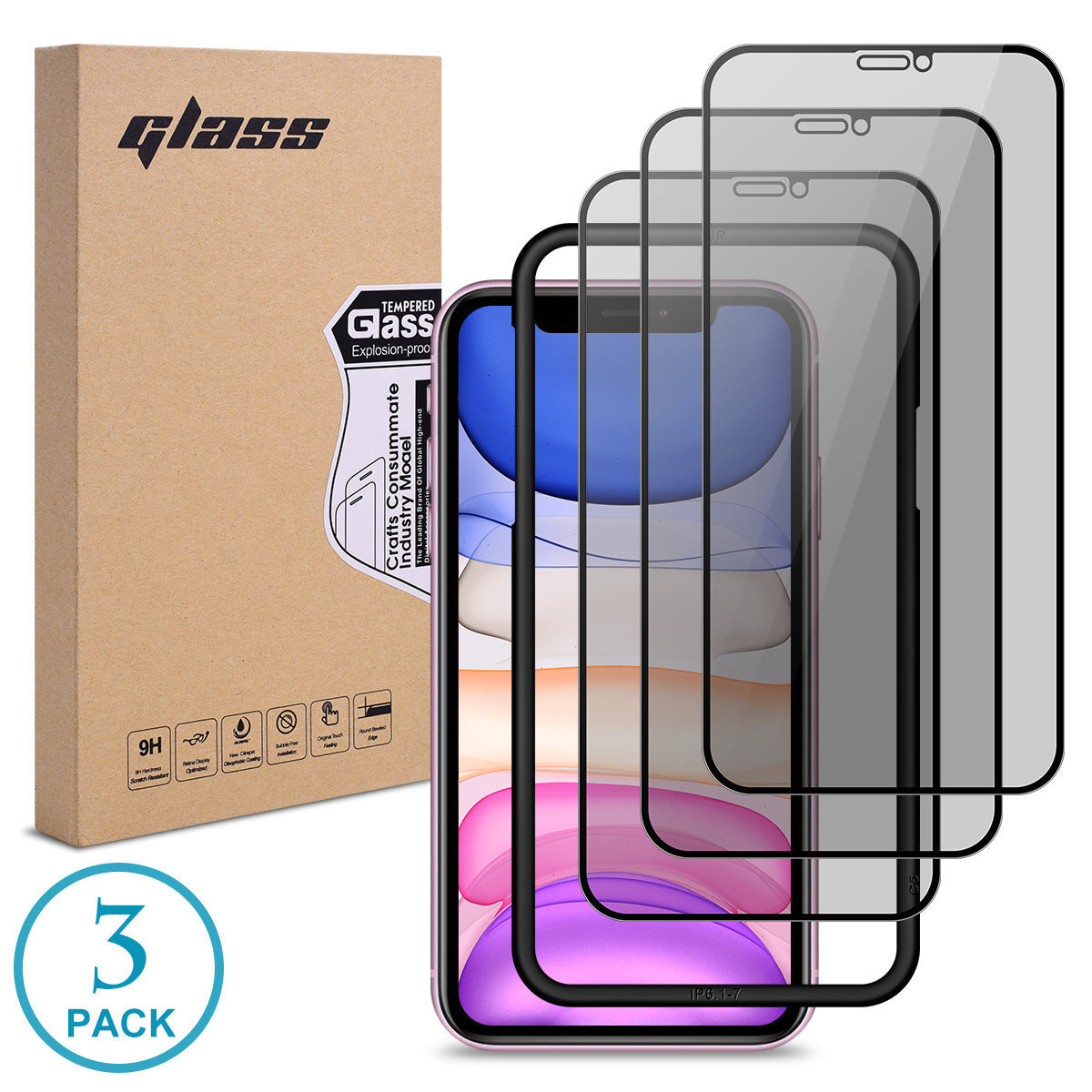 Protecteur d'écran en verre trempé pour téléphone portable