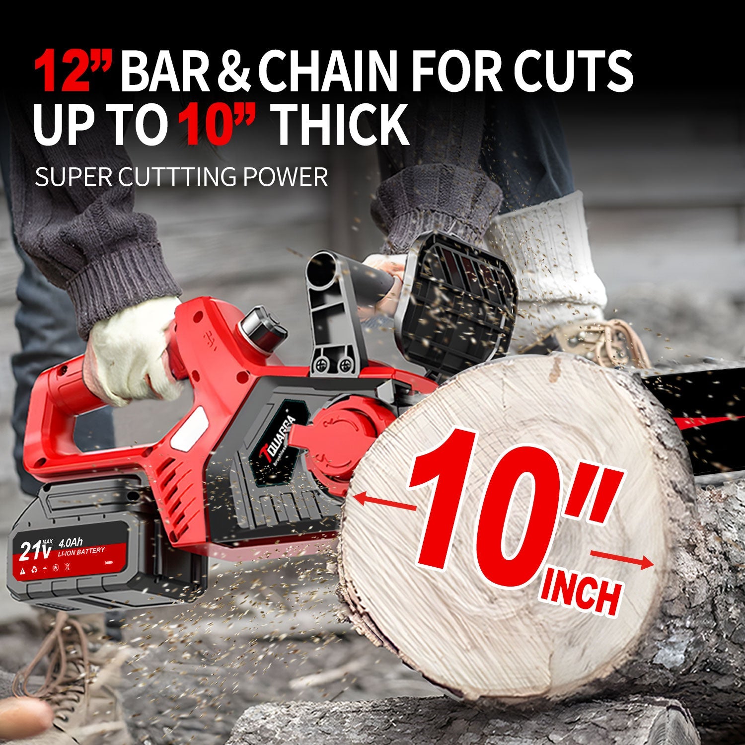 21V Powerful Brushless Chainsaw Ultimate Cordless Power Chain Saw For