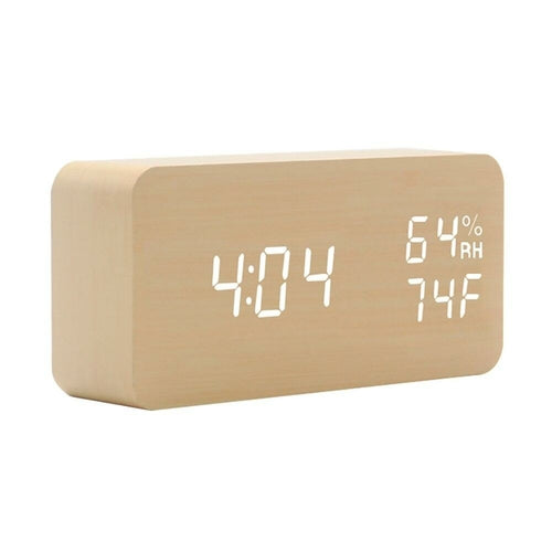 Wooden LED Digital Alarm Clock for Home Decoration