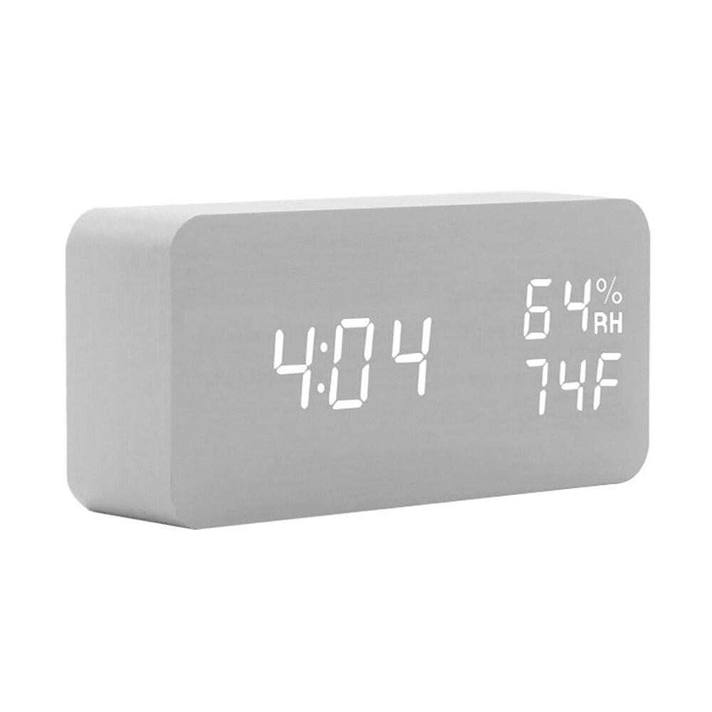 Wooden LED Digital Alarm Clock for Home Decoration