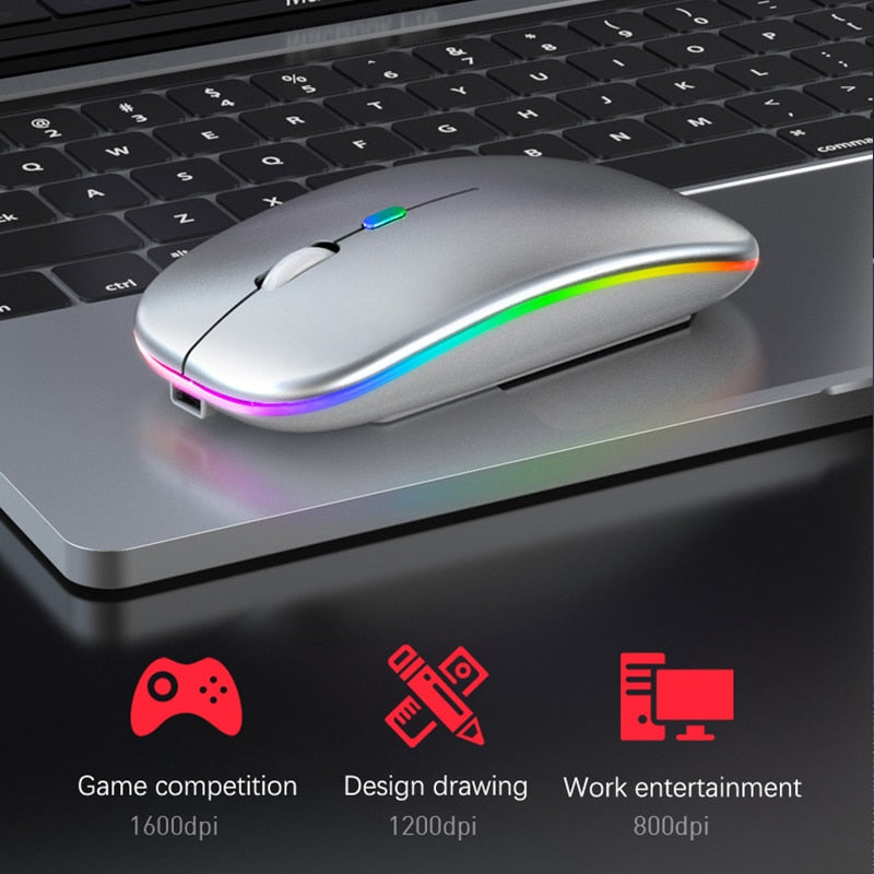 Souris Bluetooth sans fil RVB