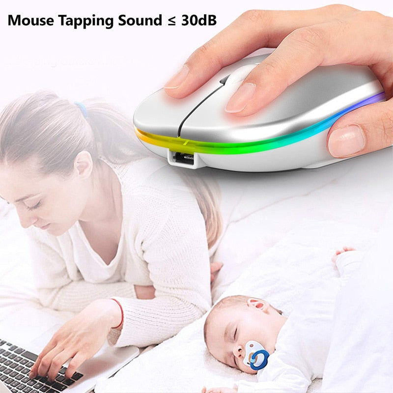 Souris Bluetooth sans fil RVB