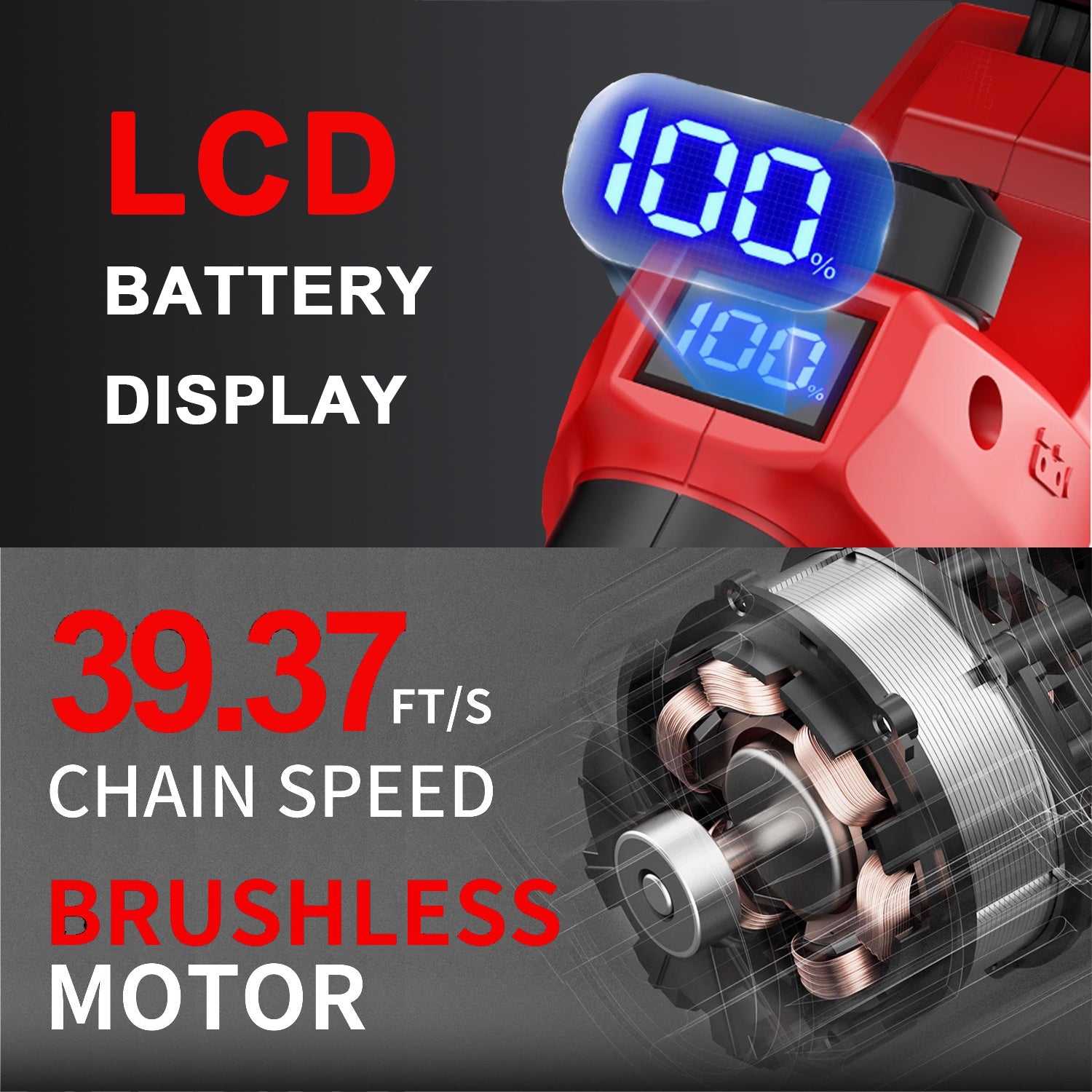 21V Powerful Brushless Chainsaw Ultimate Cordless Power Chain Saw For