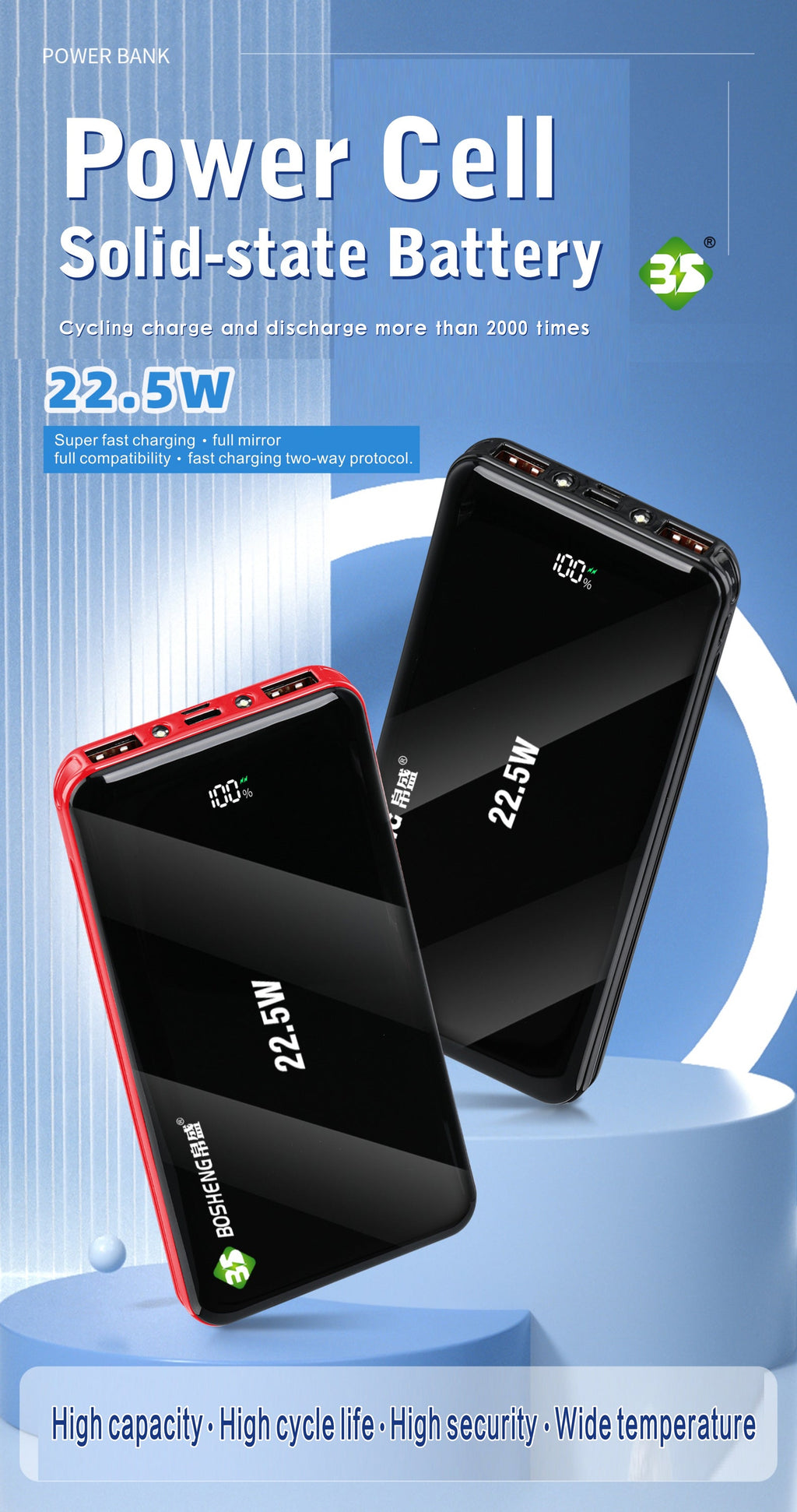 Portable Power Bank Fast Charging Universal Battery Pack For iPhone,