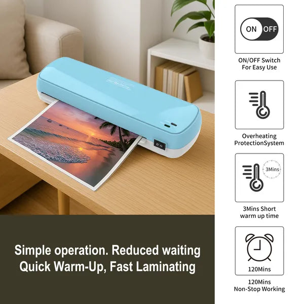 Laminator Machine With 10 Sheets - Fast Warm-Up For A4/A5/A6 Documents