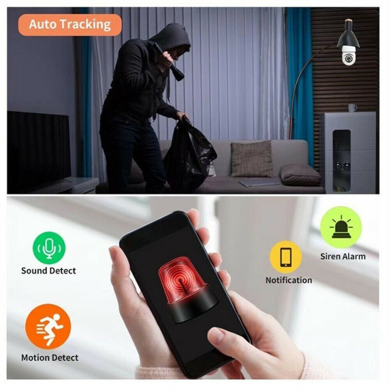 IR E27 Light Bulb Camera 1080P HD Wireless Wifi Smart Home Security