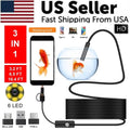 5M 6LEDs Snake Endoscope Borescope 8mm Inspection USB Camera Scope For