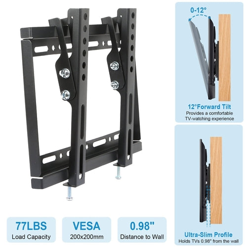 TV Wall Mount Bracket Tilt For 13in-42in LED LCD PLASMA Flat TV VESA