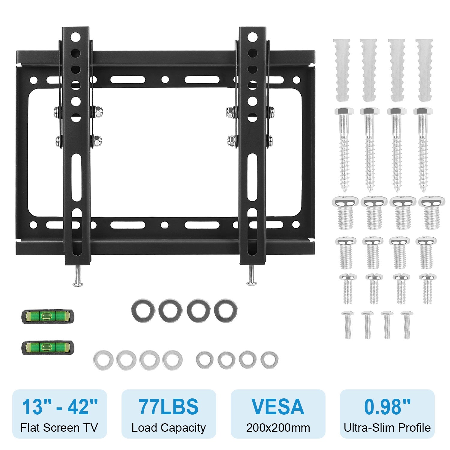 TV Wall Mount Bracket Tilt For 13in-42in LED LCD PLASMA Flat TV VESA