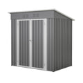6'x4' Outdoor Metal Storage Shed For Garden Tools Lockable Door With