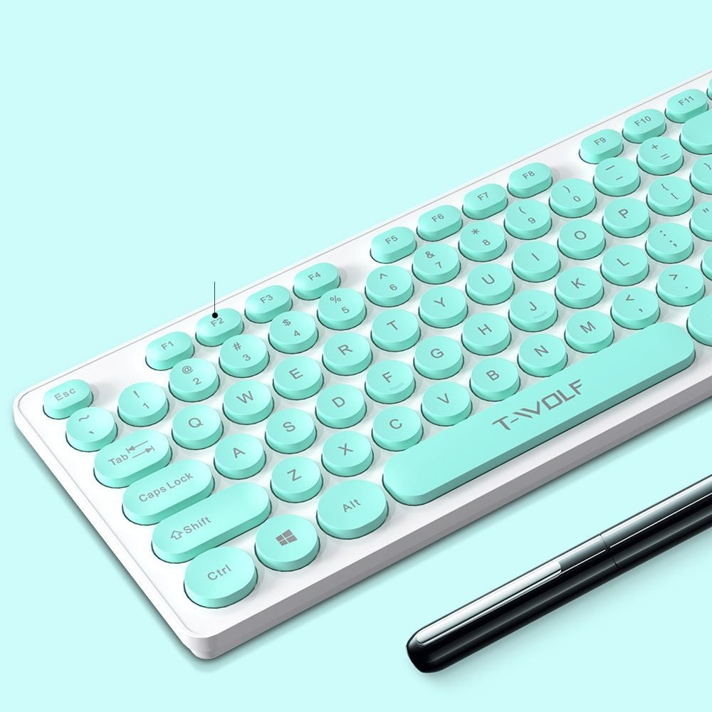 Wireless Keyboard and Mouse Set for Office Laptop