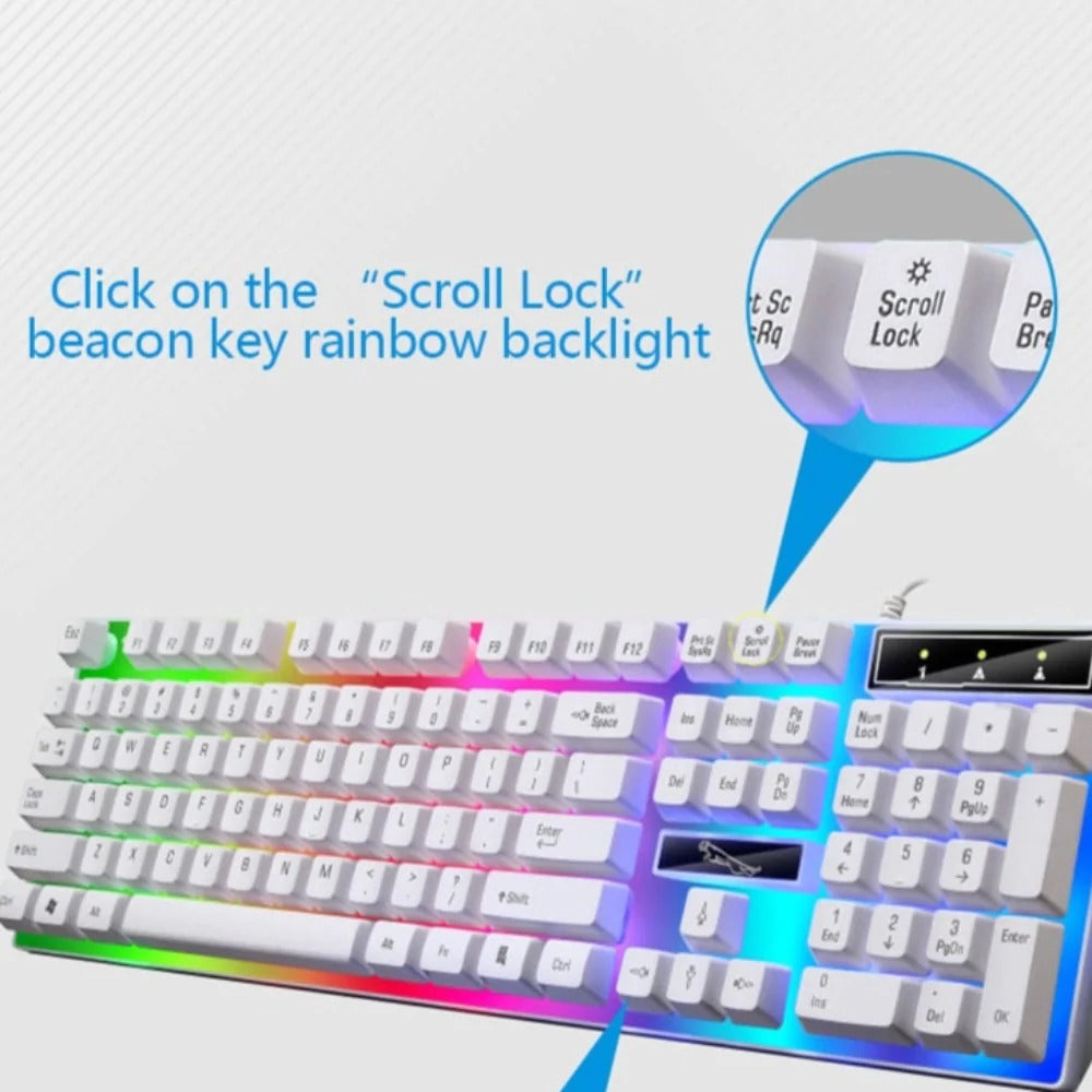 Ensemble clavier et souris de jeu Ninja Dragons White Knight