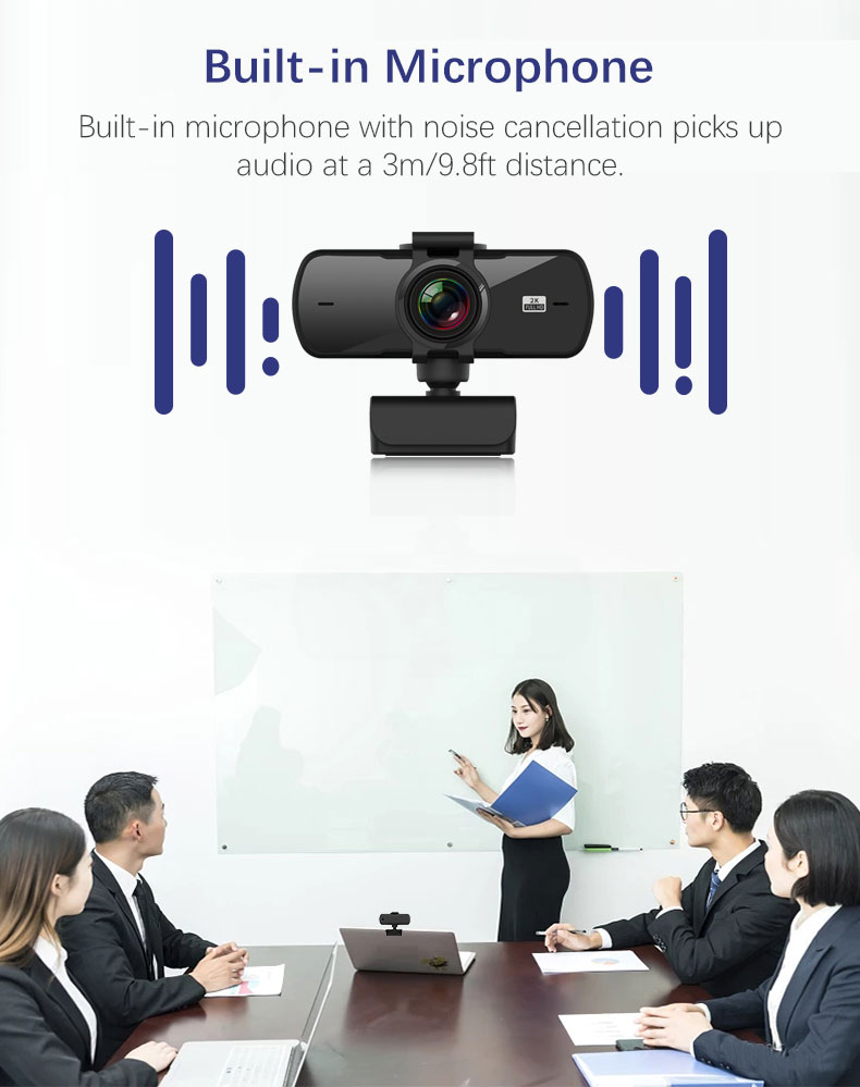 2K Full HD 1080P Webcam Autofocus With Microphone