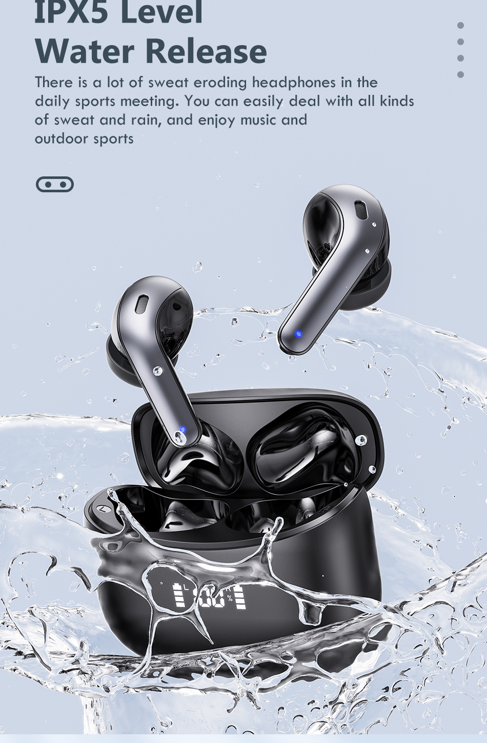 LED TWS Earbuds Bluetooth 5.0 Earphones for Huawei iPhone