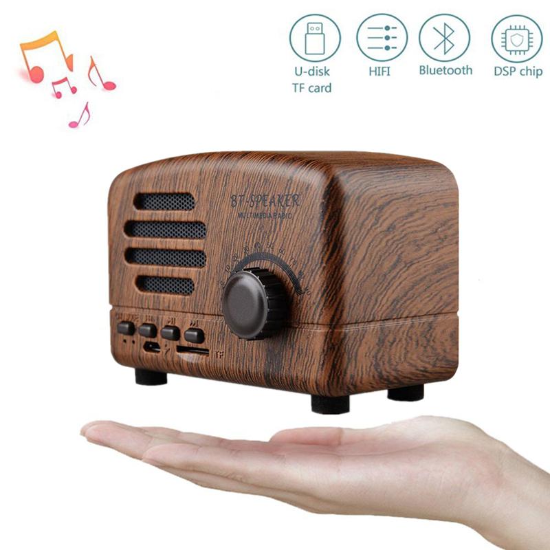 Enceintes sans fil rétro Mini enceintes stéréo Bluetooth