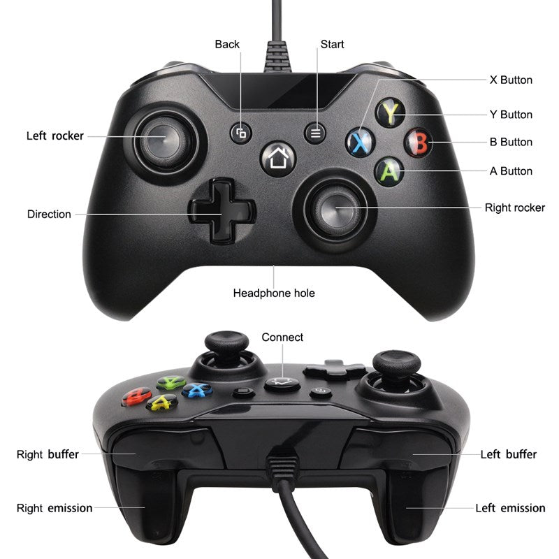 USB Wired Controller for Microsoft Xbox One Controller