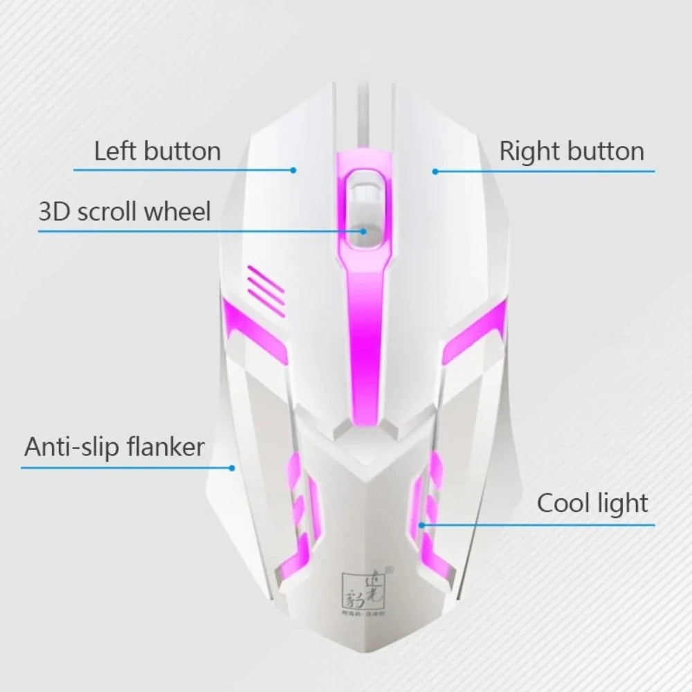 Ensemble clavier et souris de jeu Ninja Dragons White Knight