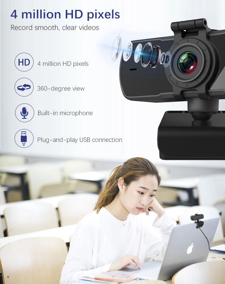 2K Full HD 1080P Webcam Autofocus With Microphone