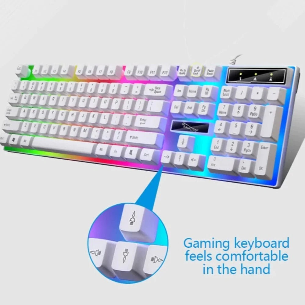 Ensemble clavier et souris de jeu Ninja Dragons White Knight