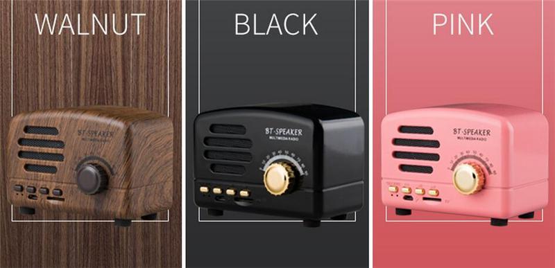 Enceintes sans fil rétro Mini enceintes stéréo Bluetooth