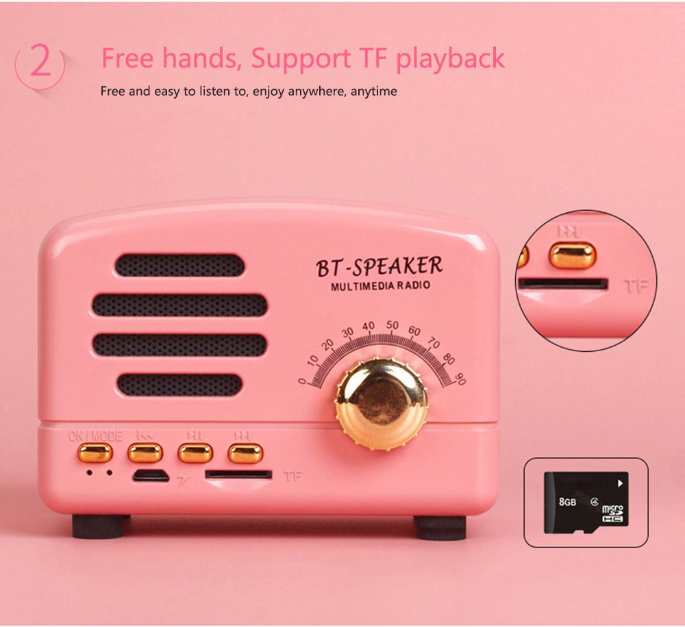 Enceintes sans fil rétro Mini enceintes stéréo Bluetooth