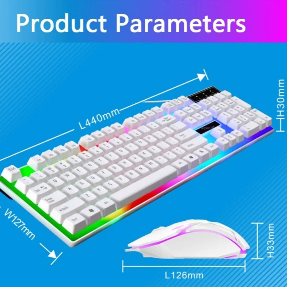 Ensemble clavier et souris de jeu Ninja Dragons White Knight