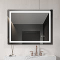 Miroir de salle de bain à LED avec commande par bouton tactile
