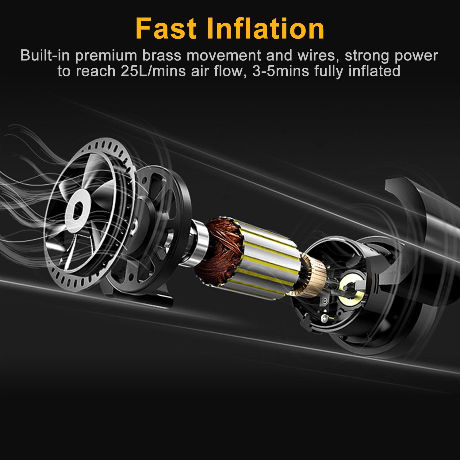 Tire Inflator 12V DC 120W 150PSI With LCD Electric Air Compressor 25L