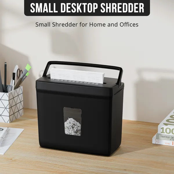Paper Shredder For Home Use,5 Sheets Small Crosscut Paper Shredder,P-4